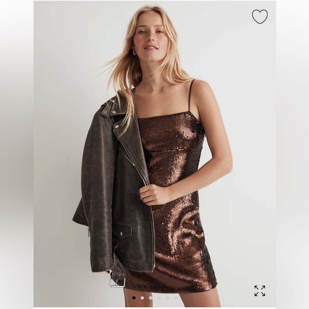 Madewell Sequin Slip Mini Dress Size 4 - Picture 3 of 5